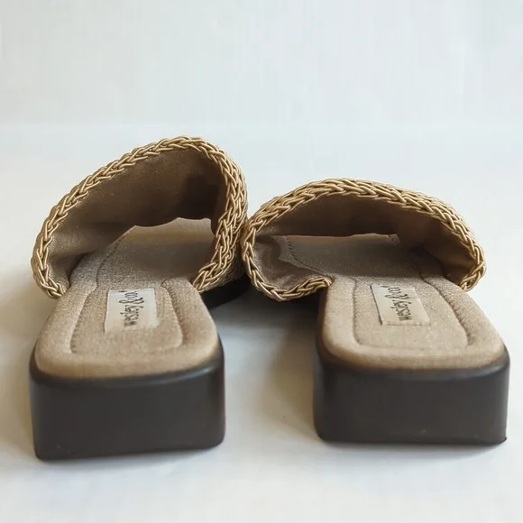 Wesley & Co. Neutral Slide Summer Sandal 6 Tan Brown - Picture 14 of 15
